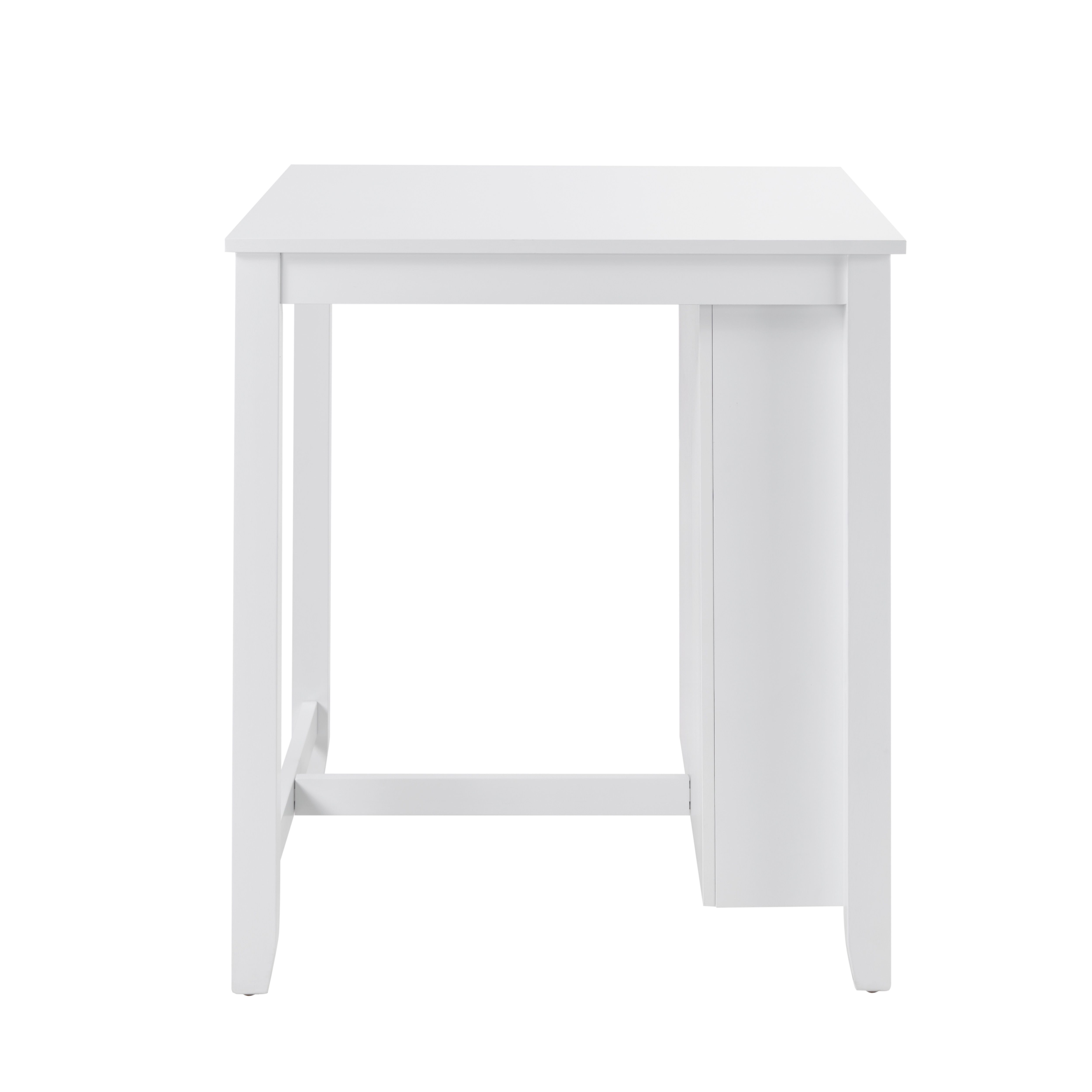 36" Modern Dining Table Set For 2 With Charging Station & 3-Tier Adjustable Storage | Space-Saving Kitchen Set With Upholstered Chairs For Small Spaces, Apartment,White_voghion.com